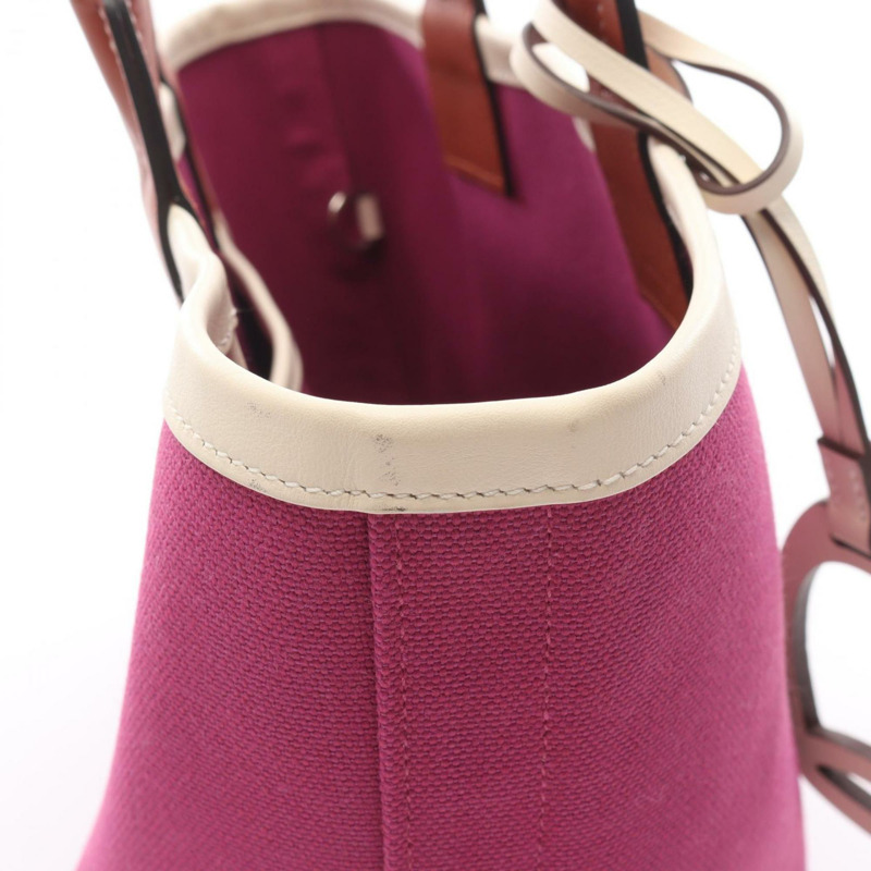 愛馬仕 Hermès Steeple 25 手提包，帆布，小牛皮，軍裝印花，Swift 女士款，粉紅色，棕色-5