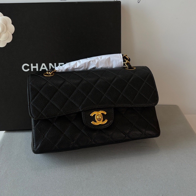 香奈兒 黑金荔枝皮cf vintage 耐用又保值🖤-1