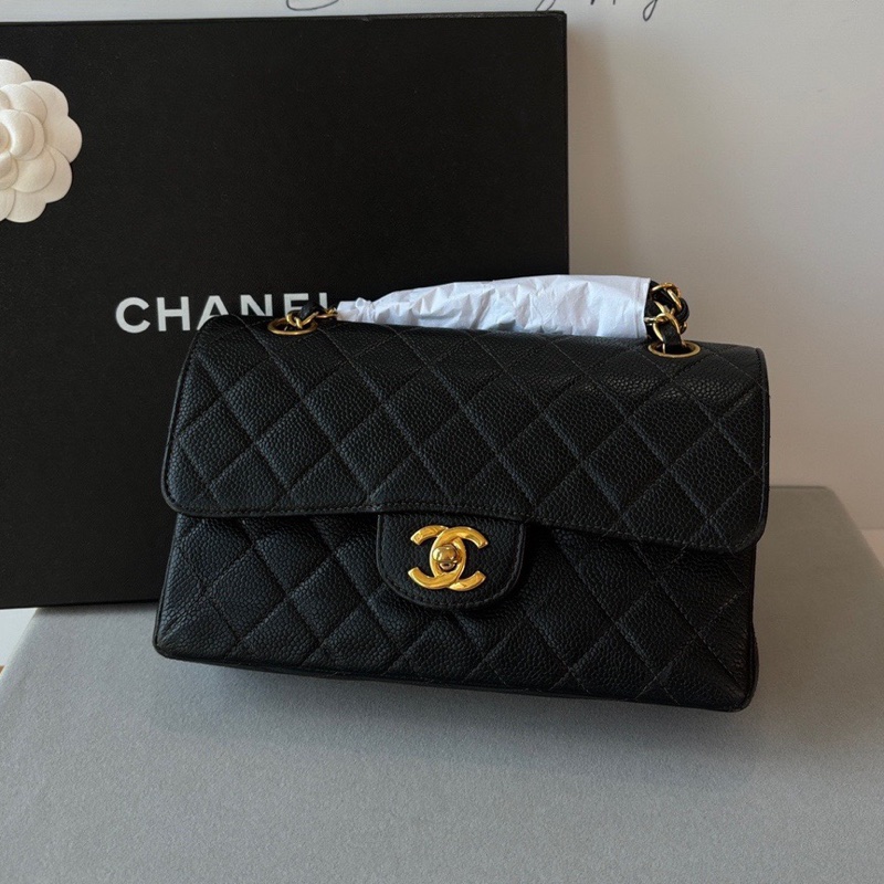 香奈兒 黑金荔枝皮cf vintage 耐用又保值🖤-2