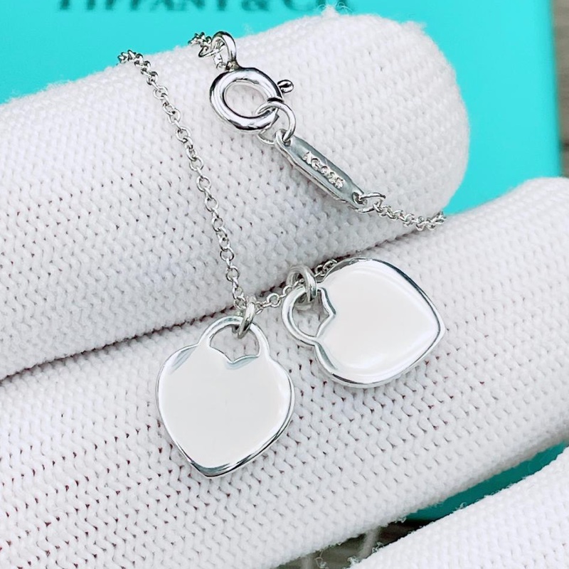 🌷Tiffany&Co. 雙愛心項鍊 |經典花紋✦fufu style 精品✦ 氣質款|-1