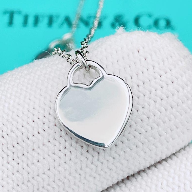 🌷Tiffany&Co. 雙愛心項鍊 |經典花紋✦fufu style 精品✦ 氣質款|-5
