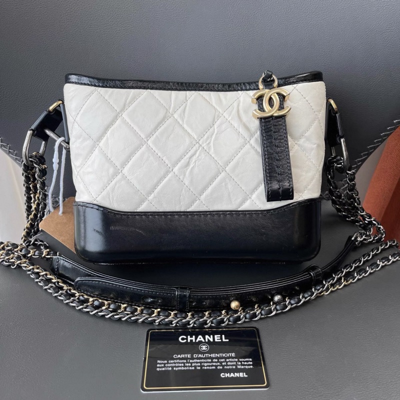 Chanel black and white Gabrielle bag-0