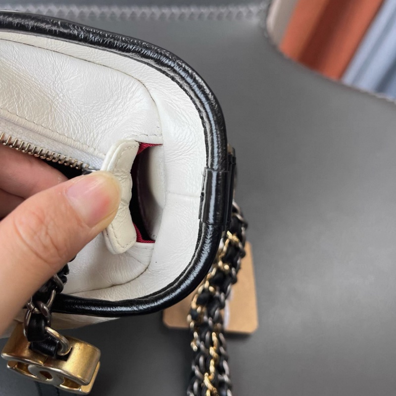 Chanel black and white Gabrielle bag-7