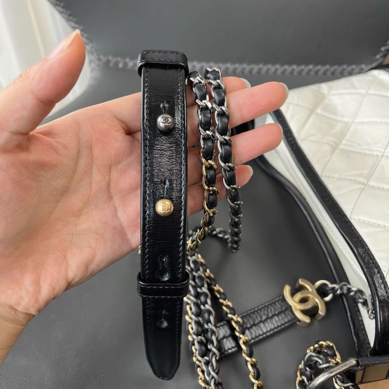 Chanel black and white Gabrielle bag-8