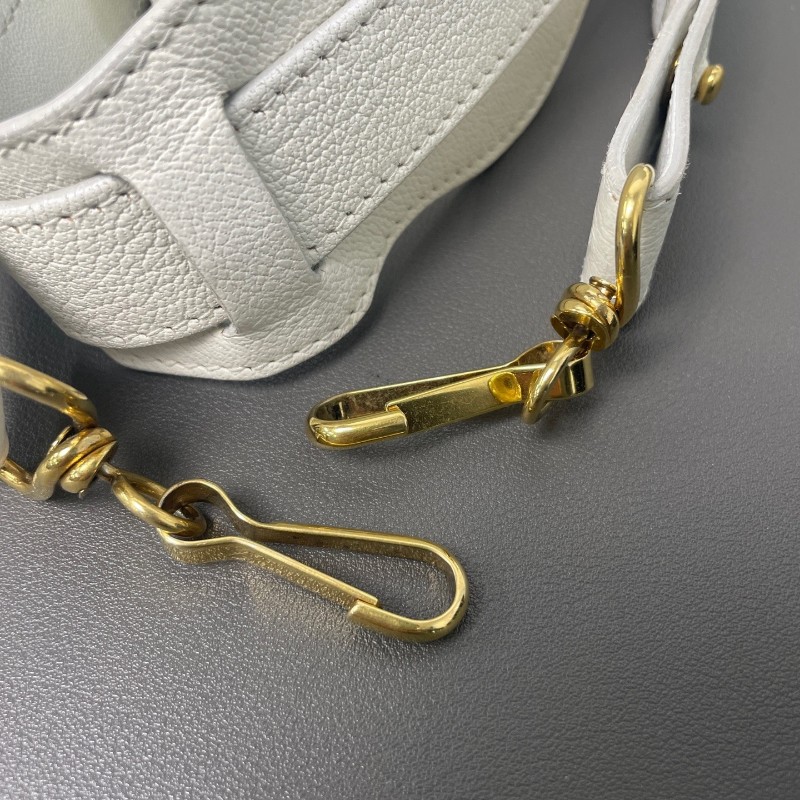 Balenciaga 白色 金扣 city機車包-8