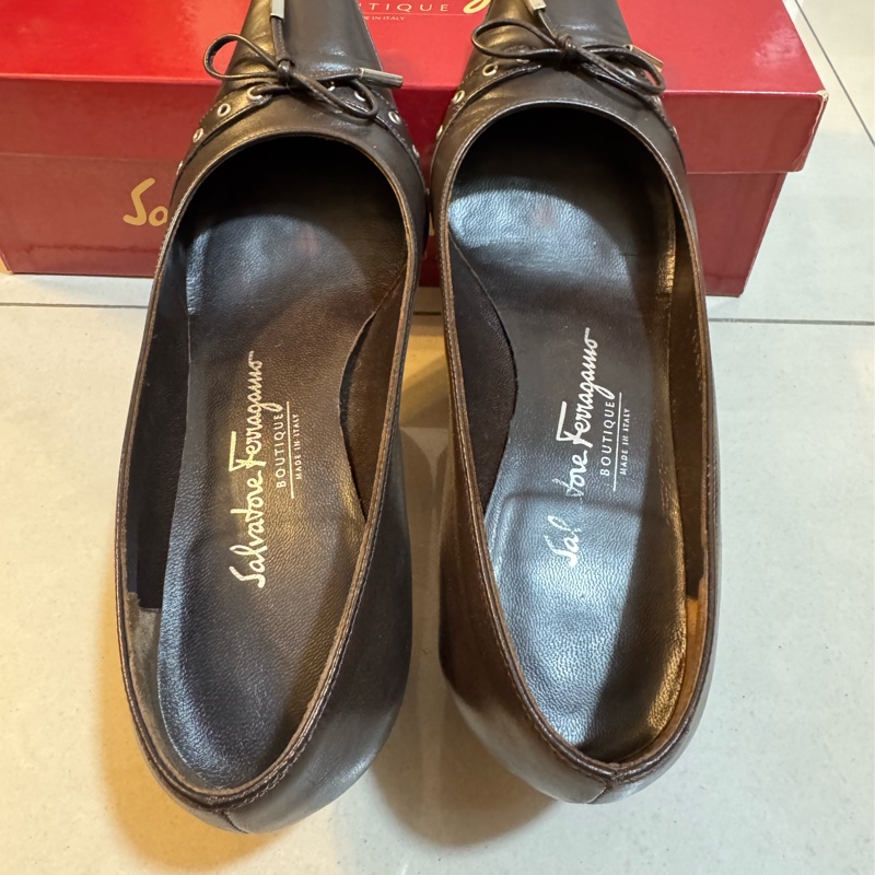 Salvatore Ferragamo深咖啡色高跟鞋5.5-2