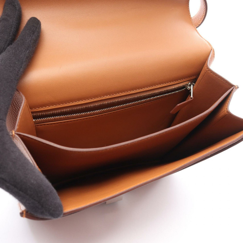 愛馬仕 Hermès Sac 2002 單肩包,皮革 Evercolor 系列,女士款,棕色,H075133CC37-2