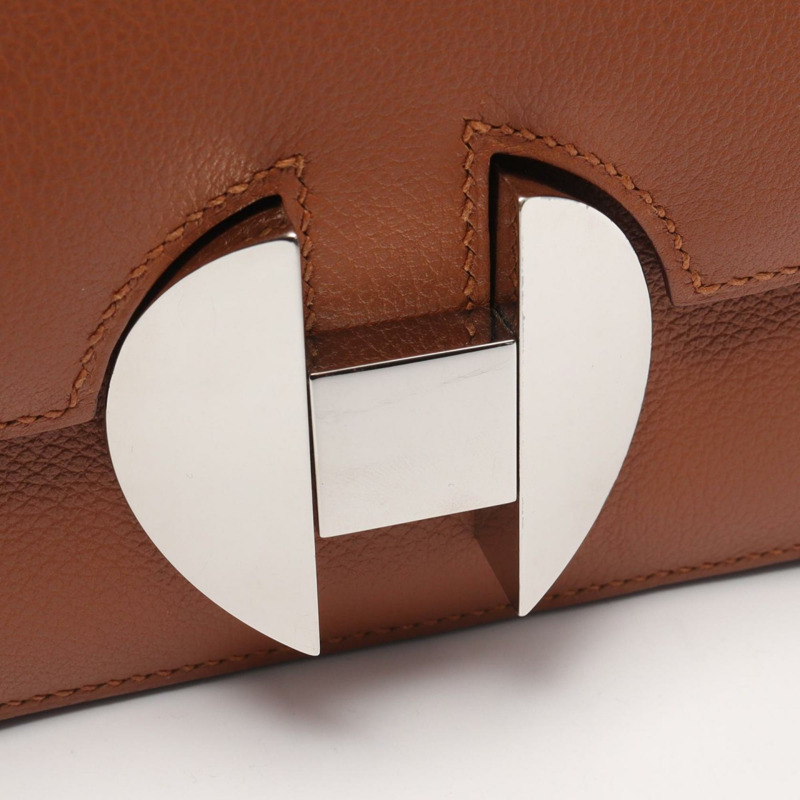 愛馬仕 Hermès Sac 2002 單肩包,皮革 Evercolor 系列,女士款,棕色,H075133CC37-10