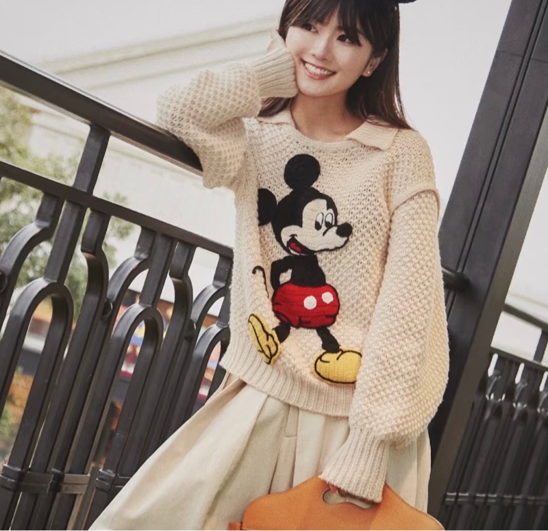 GucciXDisney 聯名 米白針織上衣 米老鼠-2