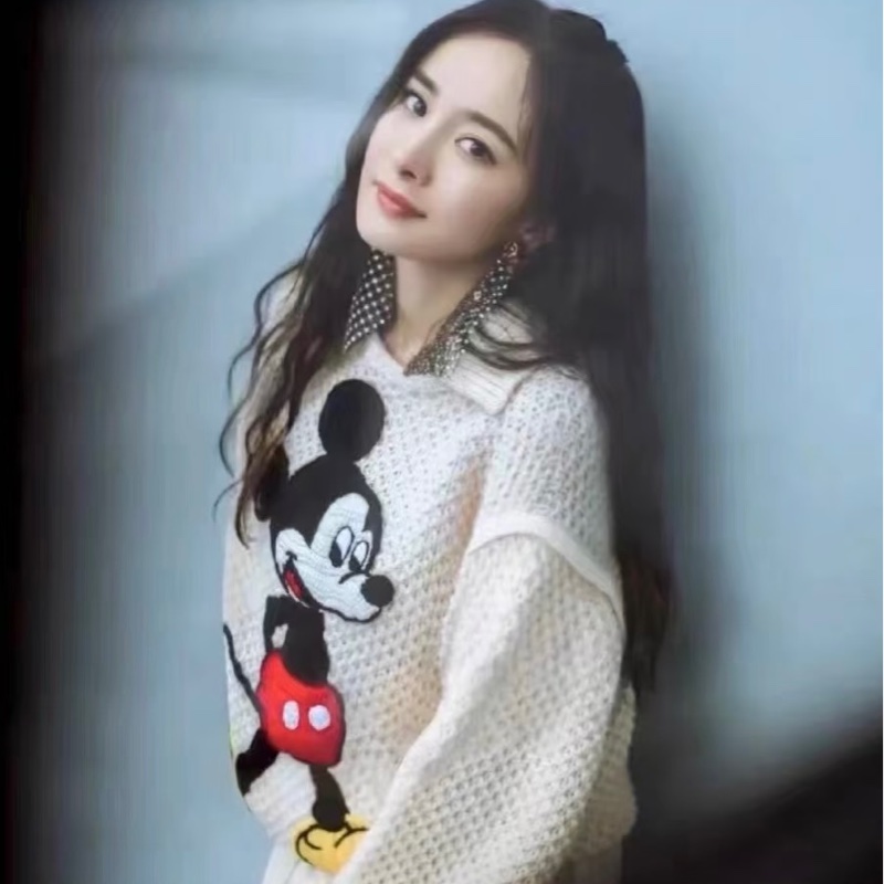 GucciXDisney 聯名 米白針織上衣 米老鼠-4