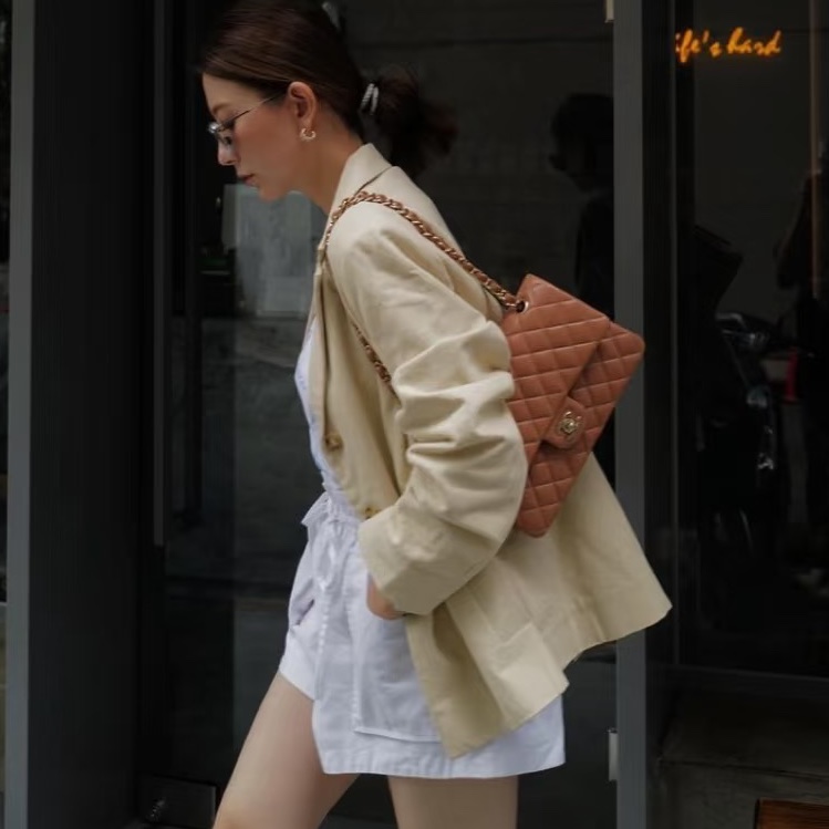 Chanel CF23全新奶茶色-許路兒同款-焦糖楓糖🍁🍁-4