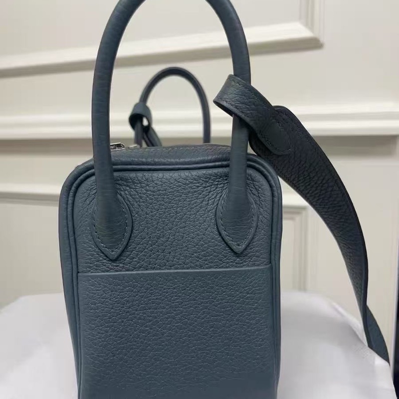 🌈Hermes💙Mini Lindy一代💙Y7風暴藍色銀扣💙99新 🌈TC皮🌟Stamp U🌟-3