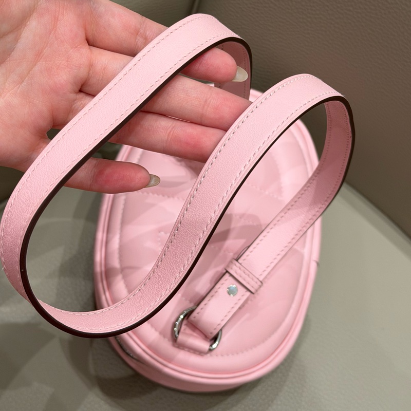 🌈Hermes💗In the loop豬鼻子腰包💗3Q櫻花粉銀扣💗99.8新閑置🌈接近未使用品🌟Swift 皮🌟beltbag🌟豬鼻子🌟-3