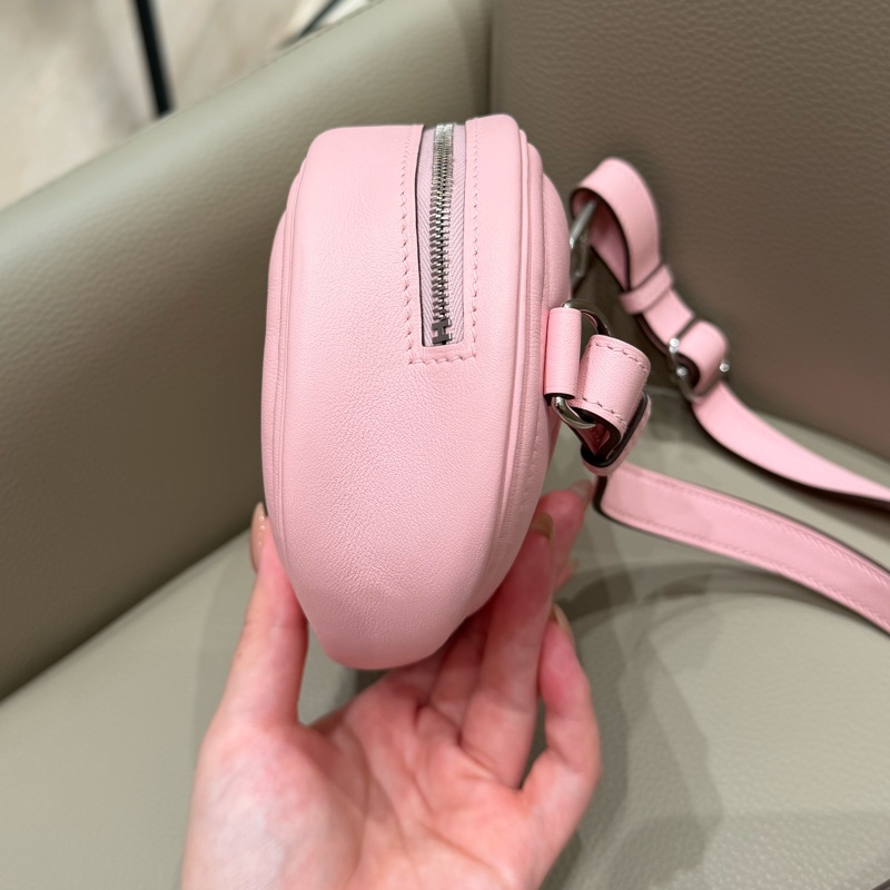 🌈Hermes💗In the loop豬鼻子腰包💗3Q櫻花粉銀扣💗99.8新閑置🌈接近未使用品🌟Swift 皮🌟beltbag🌟豬鼻子🌟-5