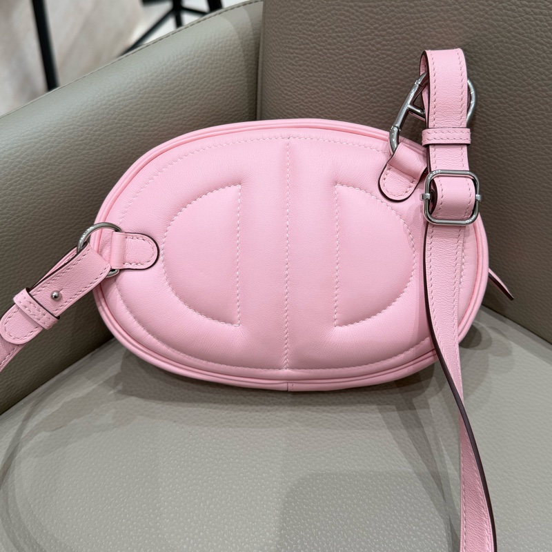 🌈Hermes💗In the loop豬鼻子腰包💗3Q櫻花粉銀扣💗99.8新閑置🌈接近未使用品🌟Swift 皮🌟beltbag🌟豬鼻子🌟-7