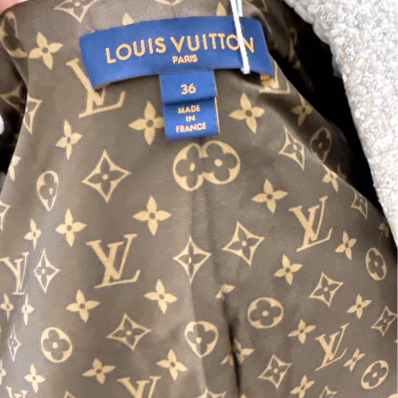 LV 米色學院風粗毛呢西裝外套 36碼 王心凌同款-9