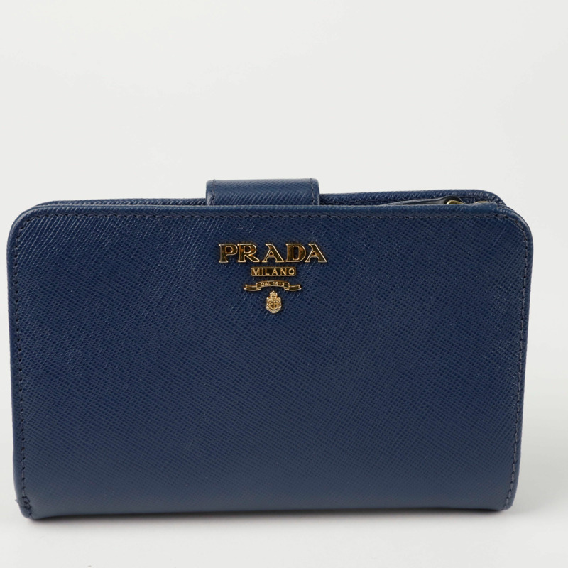 PRADA 1ML225 金屬Logo錢包-1