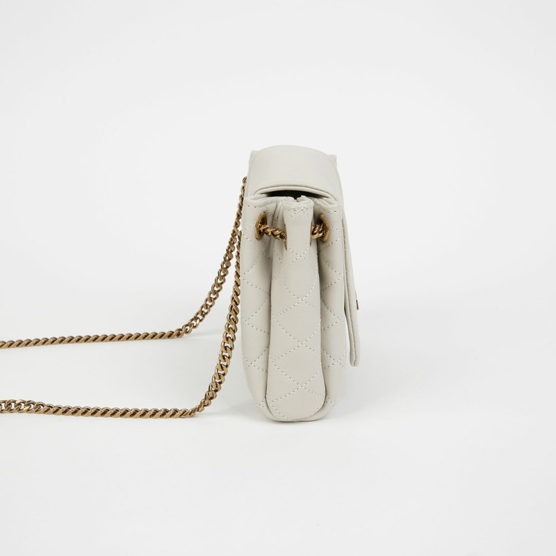 【包稅】SAINT LAURENT 迷你 Norita 皮革鏈條肩帶單肩包 672738-3