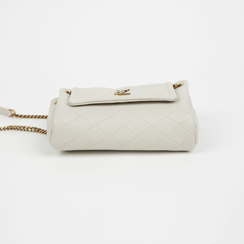 【包稅】SAINT LAURENT 迷你 Norita 皮革鏈條肩帶單肩包 672738-4