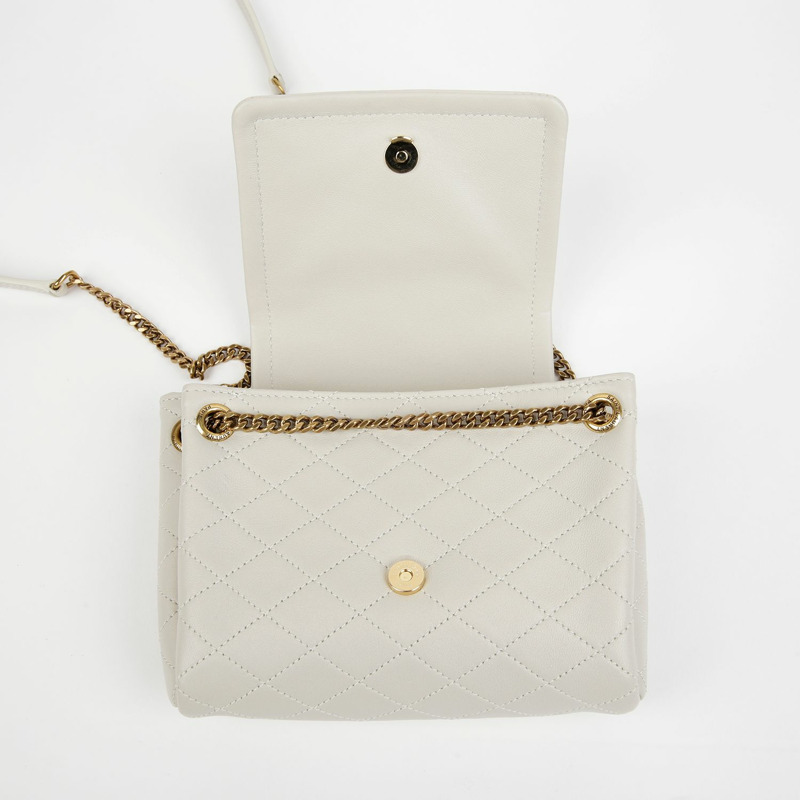 【包稅】SAINT LAURENT 迷你 Norita 皮革鏈條肩帶單肩包 672738-8