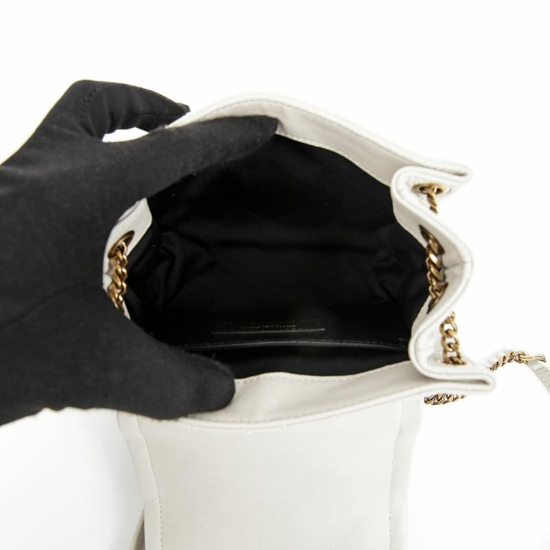 【包稅】SAINT LAURENT 迷你 Norita 皮革鏈條肩帶單肩包 672738-9