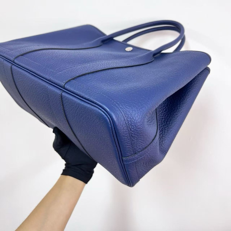 🌈Hermes💙Garden Party 36💙S4深邃藍銀扣💙99新🌈negonda皮🌟-8