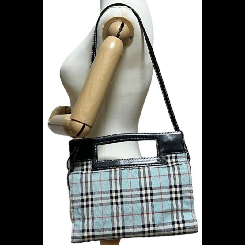 Burberry藍標blue label的Nova Check手提肩背兩用包-6