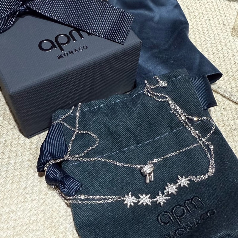 apm流星雙層可調節項鏈-1