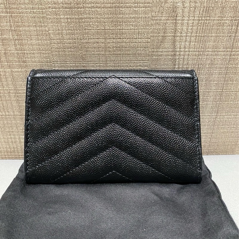 Saint Laurent魚子醬卡扣式零錢包/卡包-6