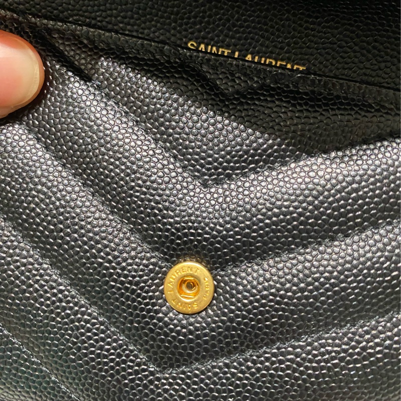 Saint Laurent魚子醬卡扣式零錢包/卡包-16