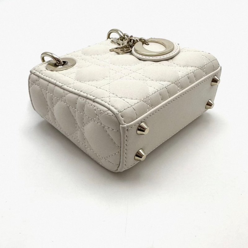 DIOR 超mini三格黛妃手提斜背包12*10*5 99新配件塵袋吊牌盒子-2