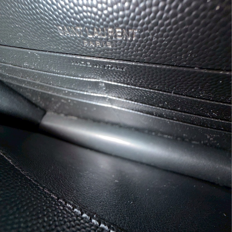 🈶購證99新🆕Ysl so black 魚子醬Woc信封包斜挎單肩包-13