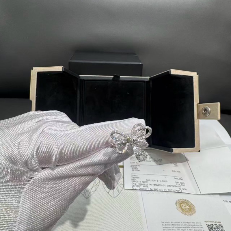 CHANEL香奈兒高級珠寶 Ruban 蝴蝶結1克拉滿鑽戒指49號，鑽石等級非常好，2024年購入-4