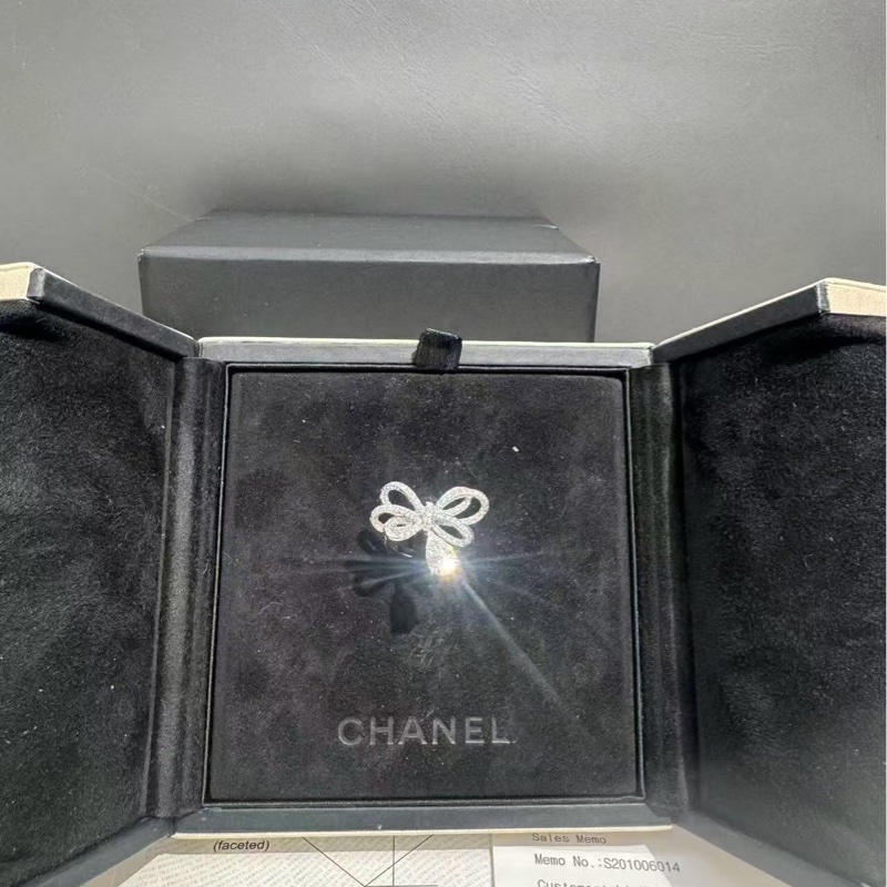 CHANEL香奈兒高級珠寶 Ruban 蝴蝶結1克拉滿鑽戒指49號，鑽石等級非常好，2024年購入-6