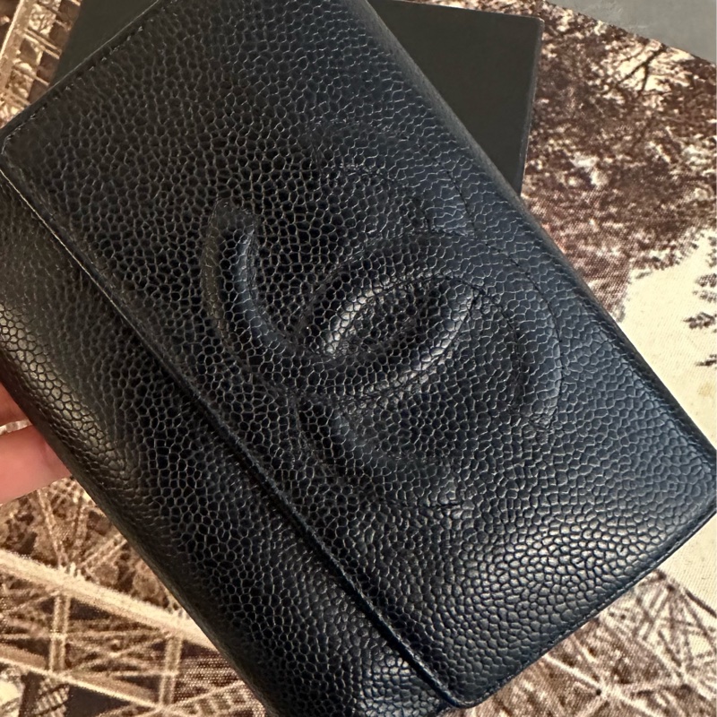 (MYMluxurybag) Chanel 14.5cm中夾 全牛皮 荔枝皮 錢包-0