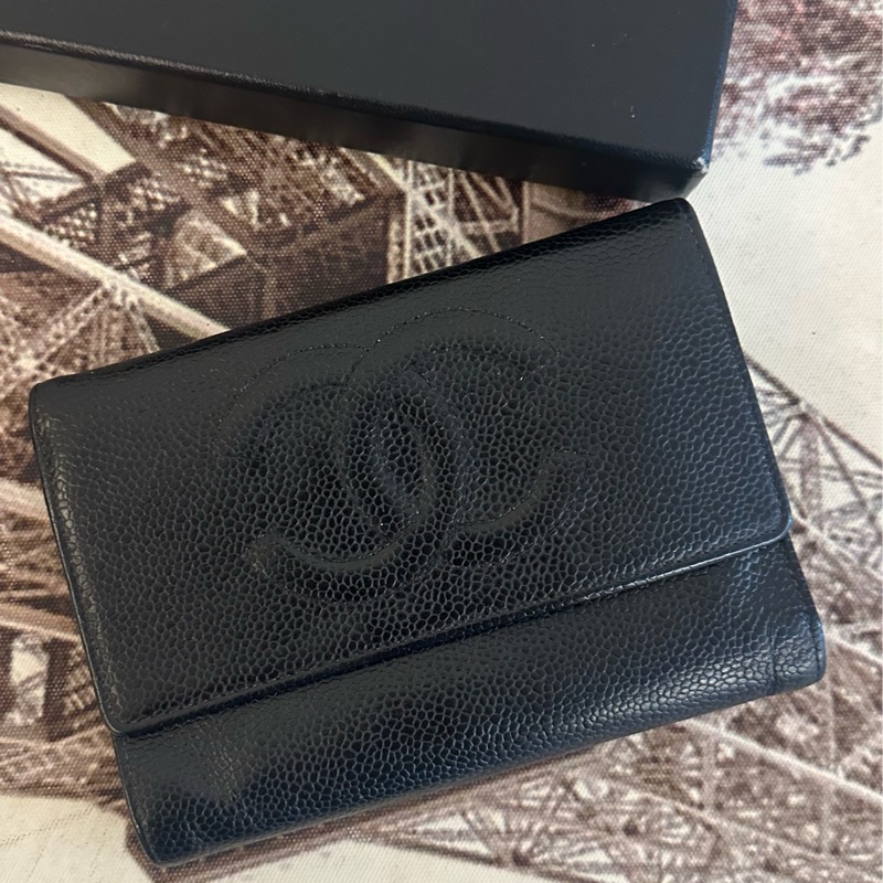 (MYMluxurybag) Chanel 14.5cm中夾 全牛皮 荔枝皮 錢包-2