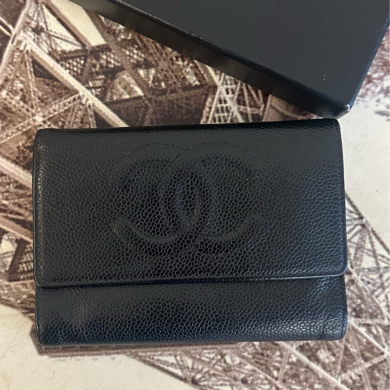 (MYMluxurybag) Chanel 14.5cm中夾 全牛皮 荔枝皮 錢包-3