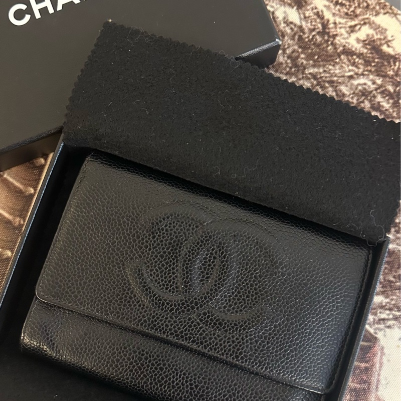 (MYMluxurybag) Chanel 14.5cm中夾 全牛皮 荔枝皮 錢包-35