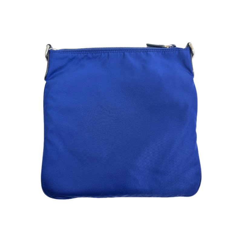 PRADA 可調式肩帶尼龍斜背包 藍色-1