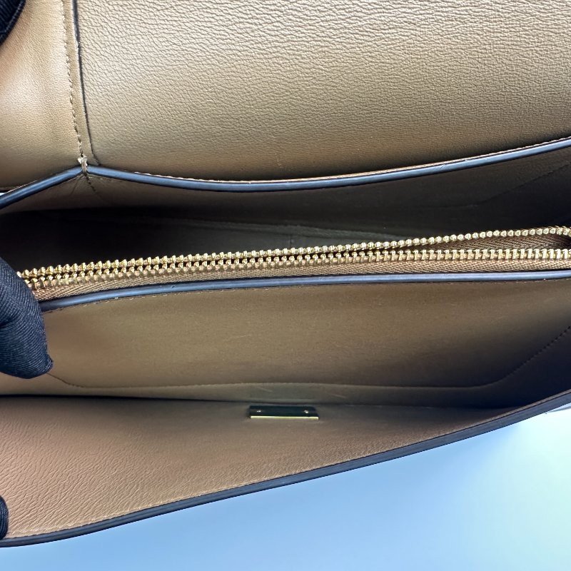 CELINE Frame 雙色拼接光滑小牛皮單肩/斜挎包,中號,女士-7