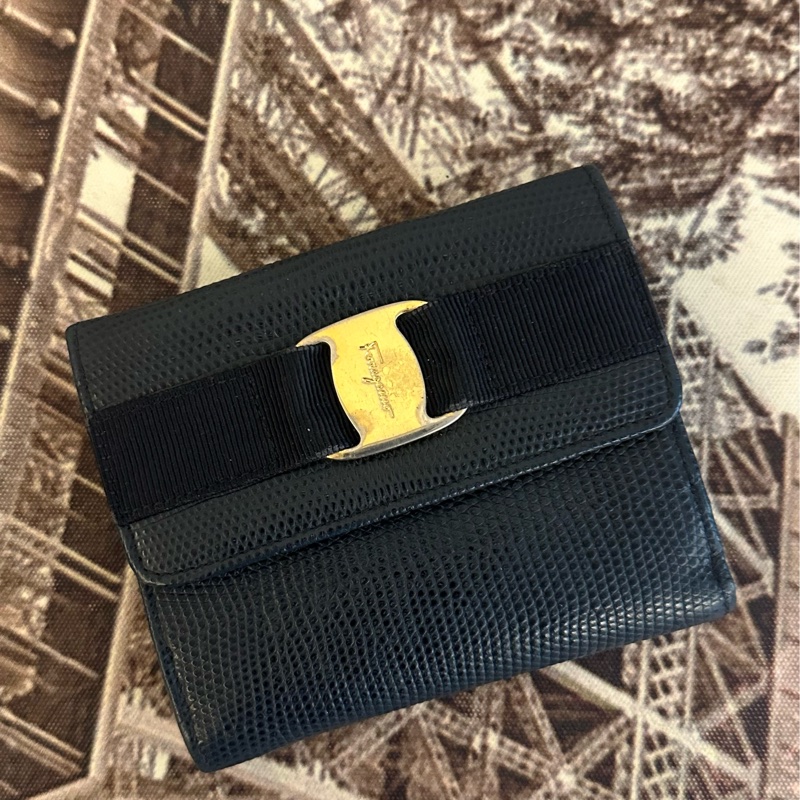 (MYMluxurybag) Salvatore Ferragamo 中古 皮革,錢夾-0