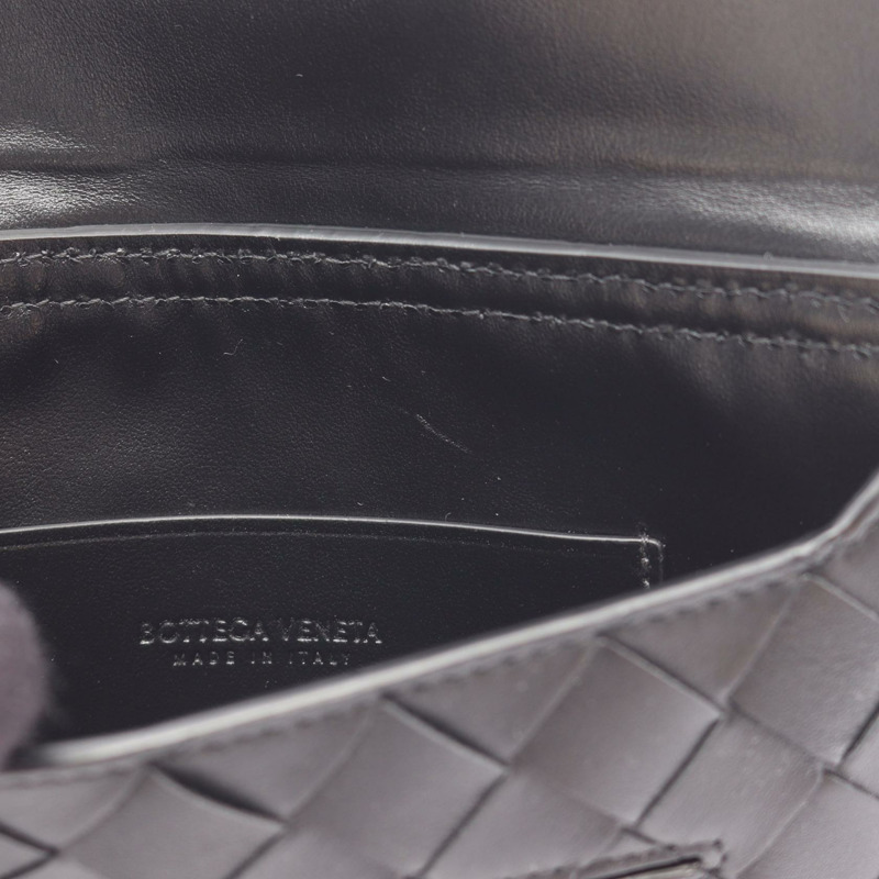 BOTTEGA VENETA Intrecciato 手機袋肩斜背包 805975V4R421019 BK-4