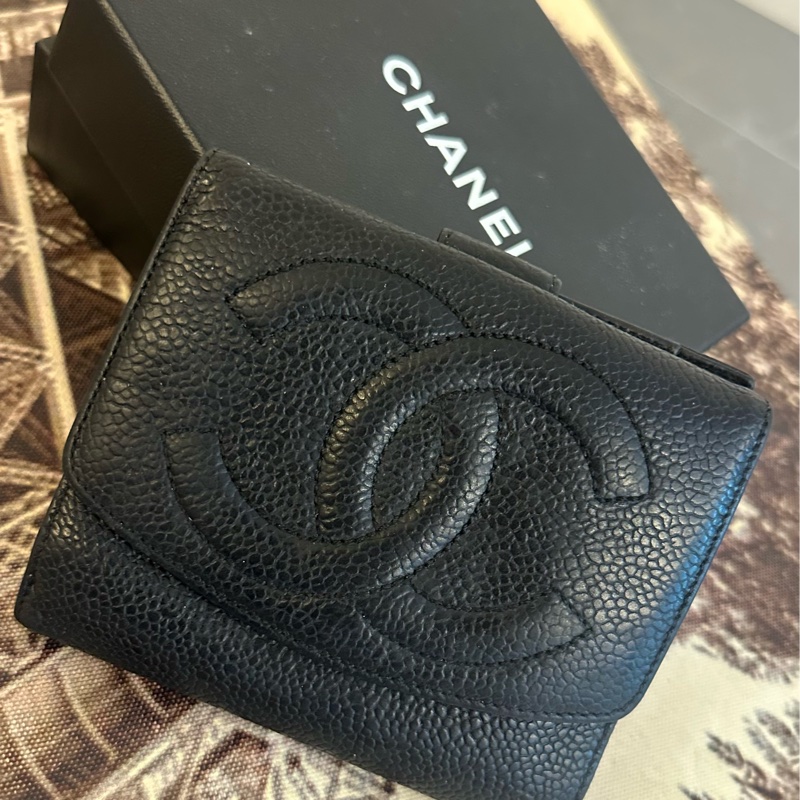 (MYMluxurybag) Chanel 11.5cm 短夾 全皮 錢包 荔枝皮-1