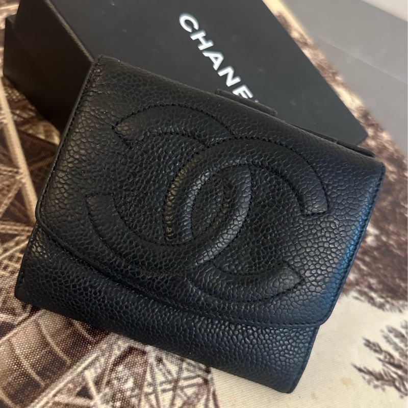 (MYMluxurybag) Chanel 11.5cm 短夾 全皮 錢包 荔枝皮-5