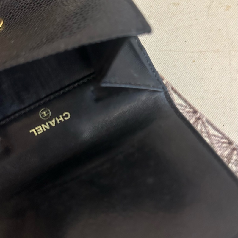 (MYMluxurybag) Chanel 11.5cm 短夾 全皮 錢包 荔枝皮-9