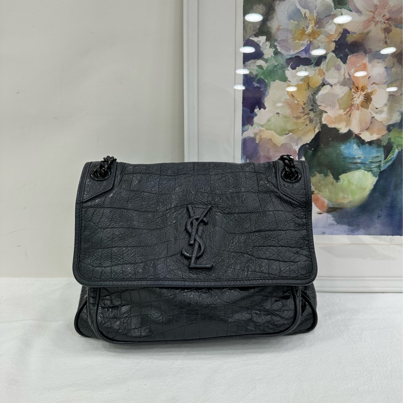 YSL 聖羅蘭 NIKI 單肩斜背包,19年,中號,黑色 2020年購證-1