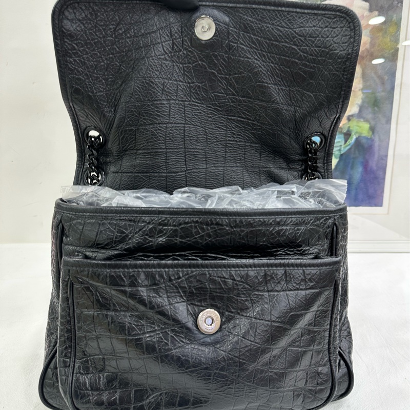 YSL 聖羅蘭 NIKI 單肩斜背包,19年,中號,黑色 2020年購證-5