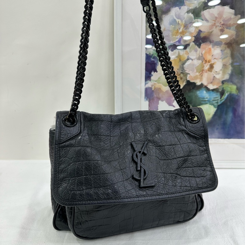YSL 聖羅蘭 NIKI 單肩斜背包,19年,中號,黑色 2020年購證-8