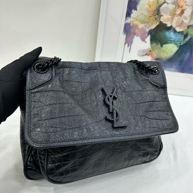 YSL 聖羅蘭 NIKI 單肩斜背包,19年,中號,黑色 2020年購證-9