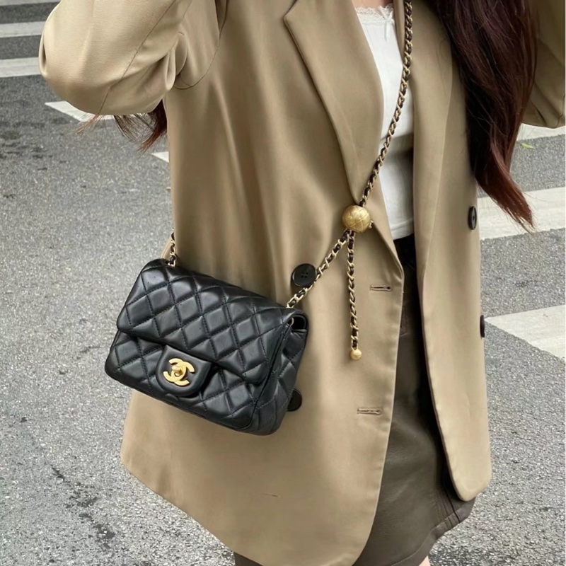 Chanel 金球方胖 黑金 晶片款-1